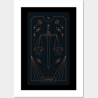 Justice Tarot Card Posters and Art